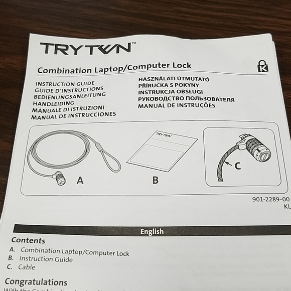 Tryten laptop / computer lock - Picture 3 of 3